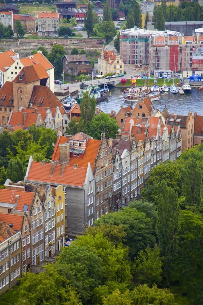 Art Print: Poland, Gdansk View of buildings and bay