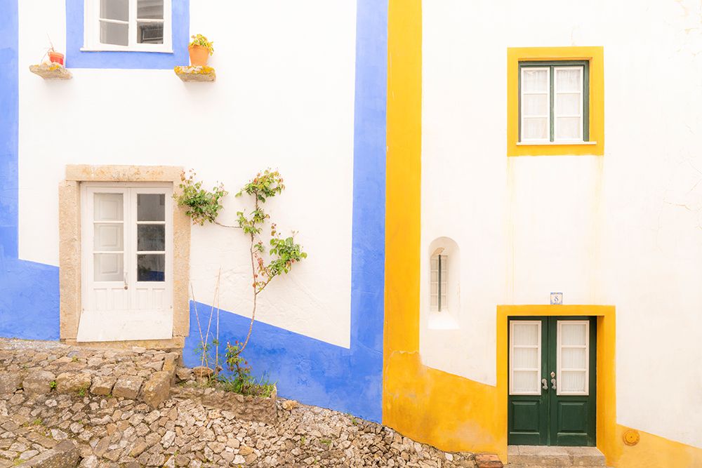 Art Print: Europe-Portugal-Obidos-Colorful exterior of houses