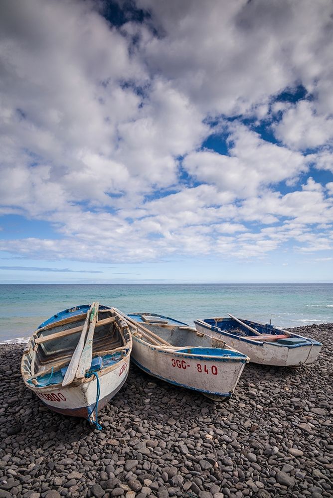 Art Print: Spain-Canary Islands-Fuerteventura Island-Pozo Negro-fishing boats