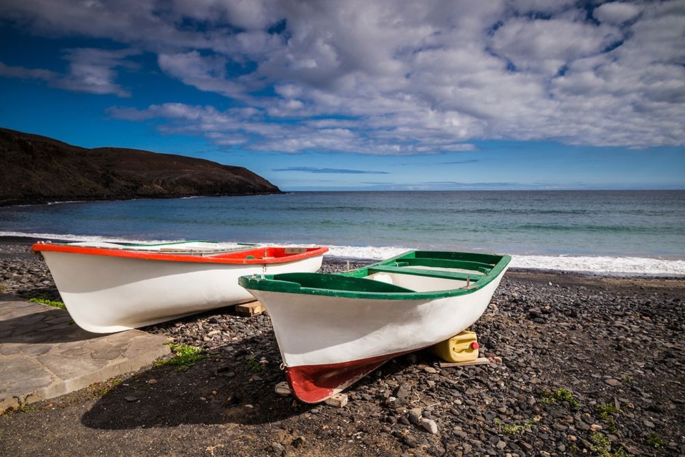 Art Print: Spain-Canary Islands-Fuerteventura Island-Pozo Negro-fishing boats
