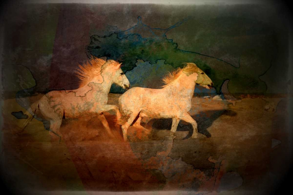 Wall Art Painting id:136598, Name: Artistic conception of running horses, Artist: Zuckerman, Jim