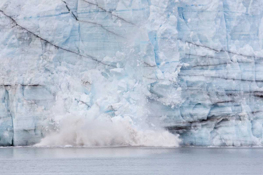 Art Print: AK, Glacier Bay Calving of the Margerie Glacier