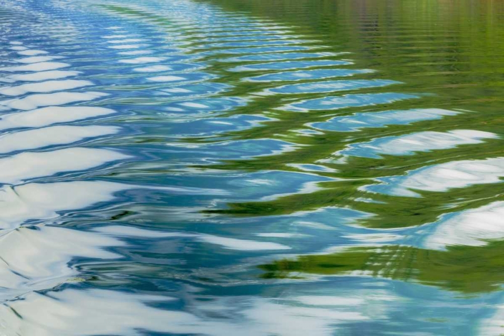 Art Print: AK, Glacier Bay NP Boat wake in Dundas Bay