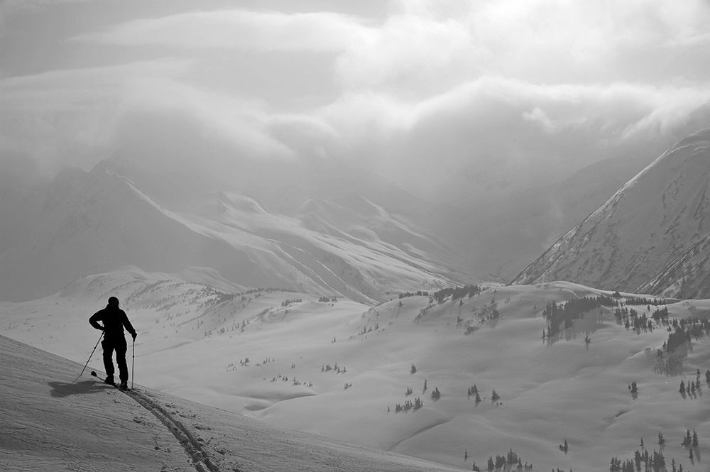 Wall art: Backcountry Skier Standing On A Ridge In Turnagain Pass, Southcentral, Alaska (Mr), by Design Pics