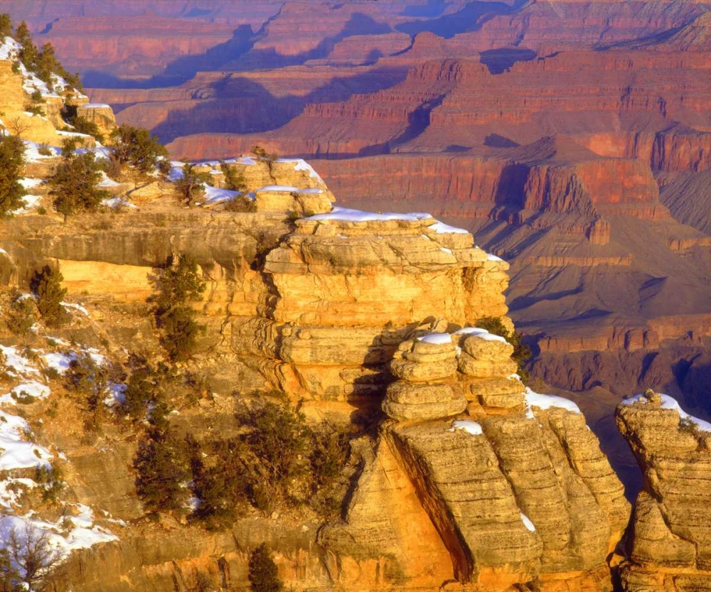 Art Print: USA, Arizona, Grand Canyon NP in winter