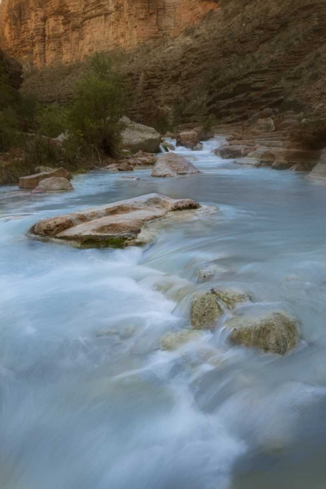Art Print: AZ, Grand Canyon, Havasu Creeks through canyon
