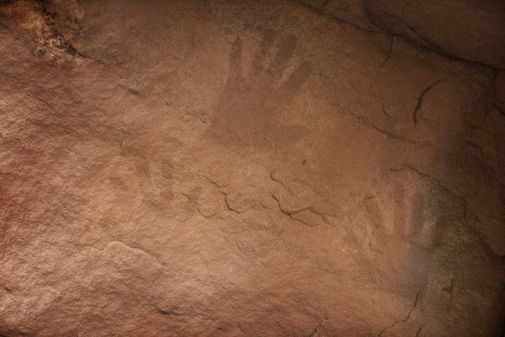 Art Print: AZ, Grand Canyon, Ancient Anasazi hand prints