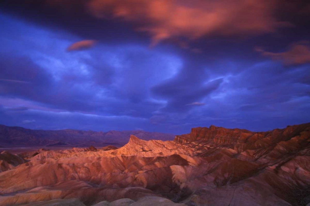 Wall art: CA, Death Valley NP Sunrise at Zabriskie Point, by Kaveney, Wendy