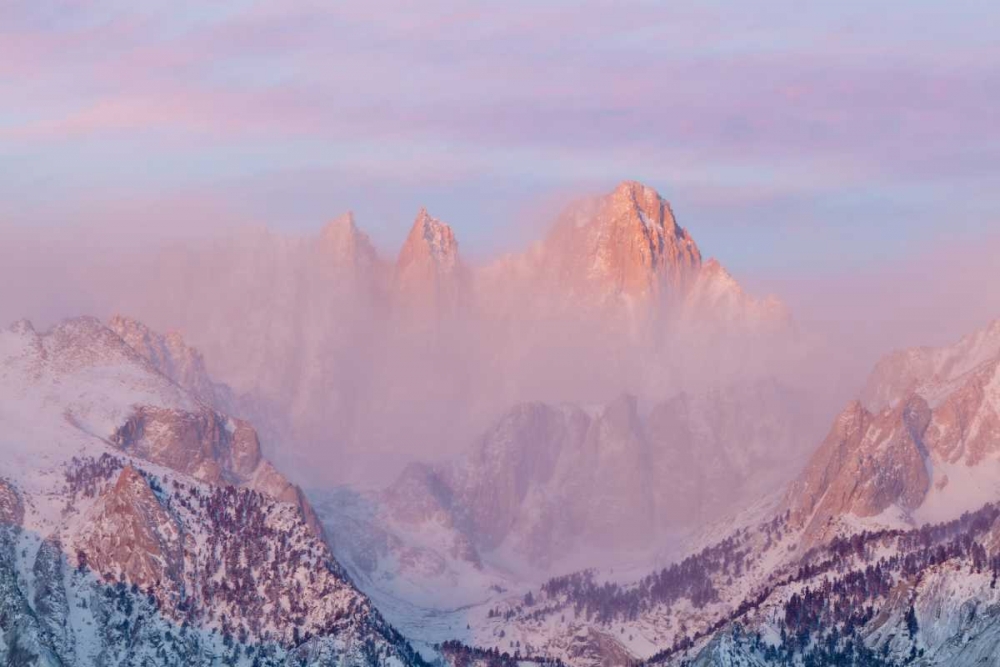 Art Print: California, Lone Pine Sunrise on Mount Whitney
