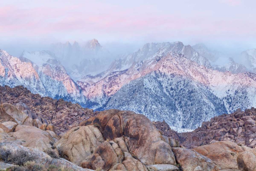 Art Print: California, Lone Pine Sunrise on Mount Whitney