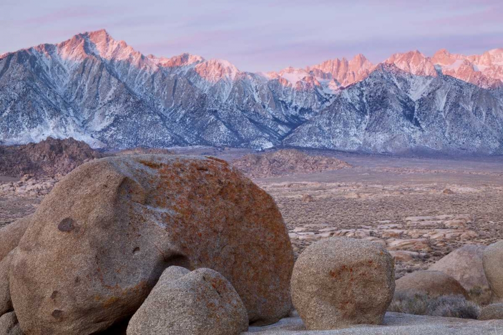 Art Print: California Lone Pine Peak and Mt Whitney