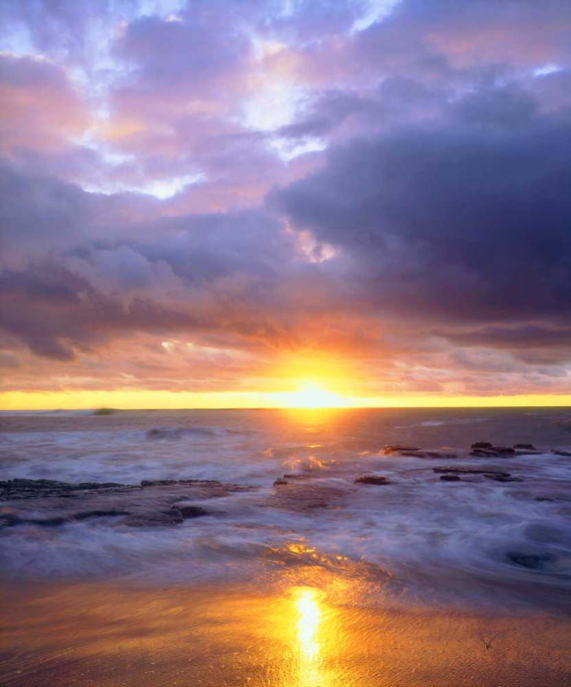 Art Print: California, San Diego Sunset Cliffs beach