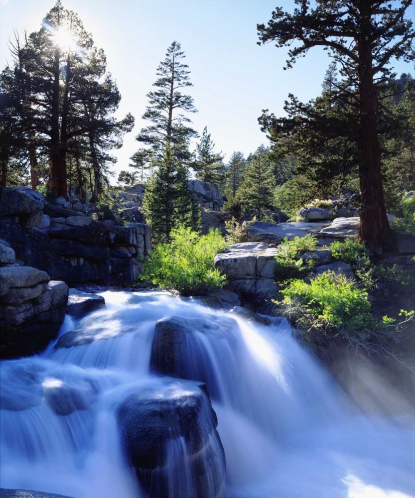 Art Print: CA, Sierra Nevada A waterfall in the High Sierra