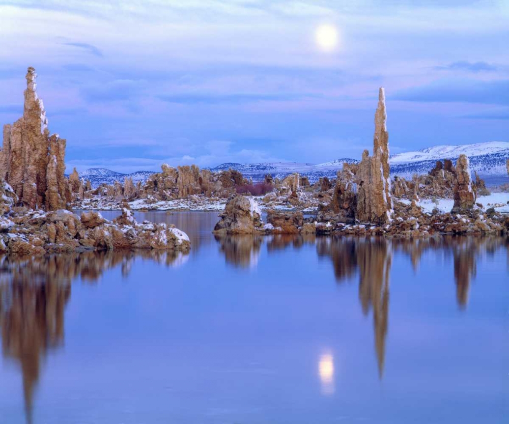 Wall Art Painting id:135180, Name: CA Full Moon over Tufa Formations on Mono Lake, Artist: Talbot Frank, Christopher