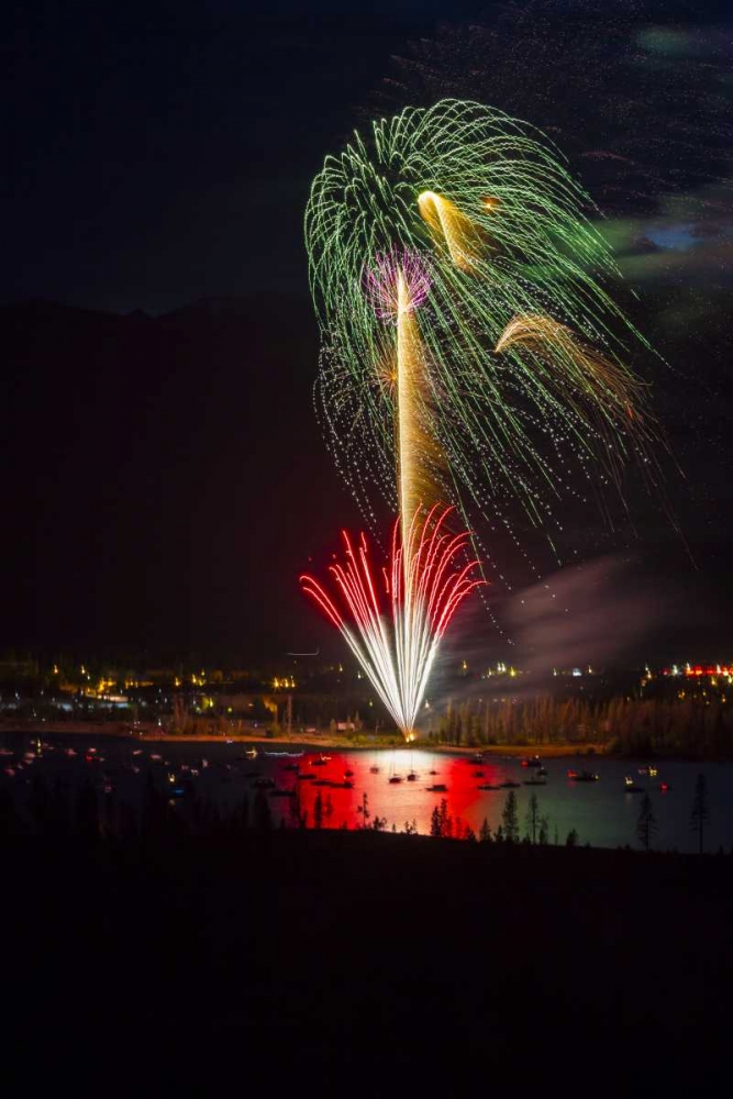 Art Print: Colorado, Frisco Fireworks display on July 4th