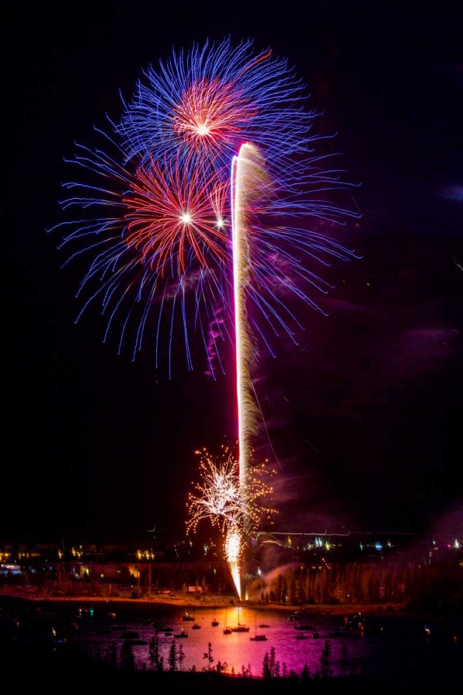 Art Print: Colorado, Frisco Fireworks display on July 4th
