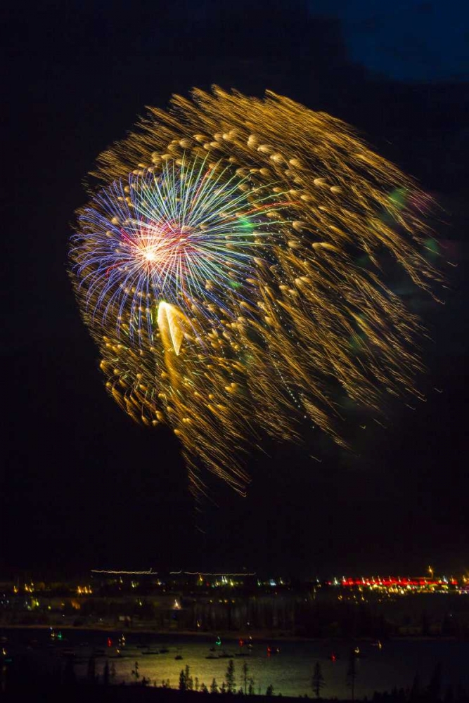 Art Print: Colorado, Frisco Fireworks display on July 4th