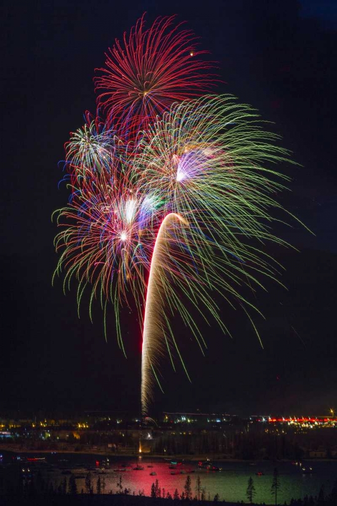 Art Print: Colorado, Frisco Fireworks display on July 4th