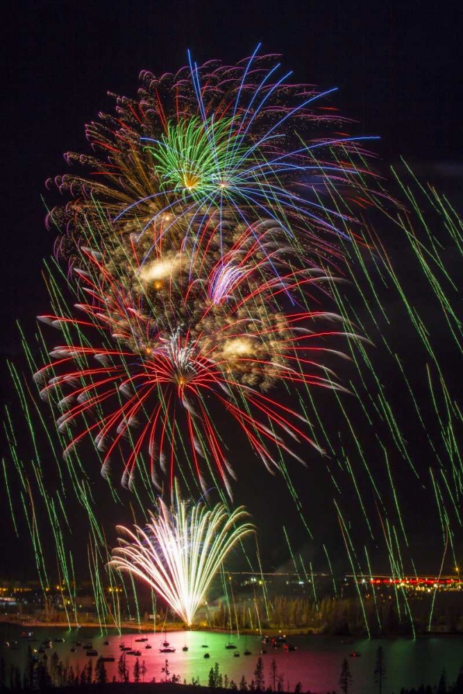 Art Print: Colorado, Frisco Fireworks display on July 4th