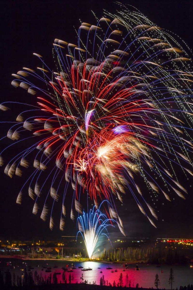 Art Print: Colorado, Frisco Fireworks display on July 4th