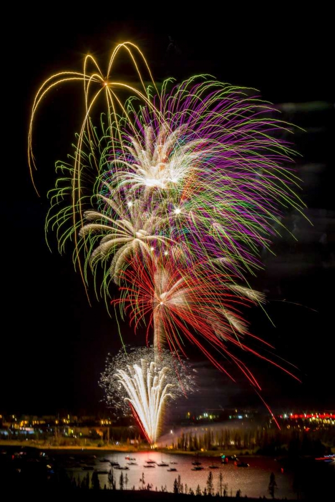 Art Print: Colorado, Frisco Fireworks display on July 4th