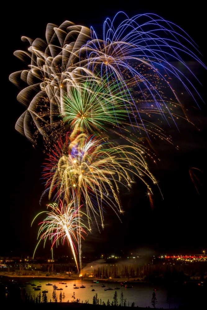 Art Print: Colorado, Frisco Fireworks display on July 4th
