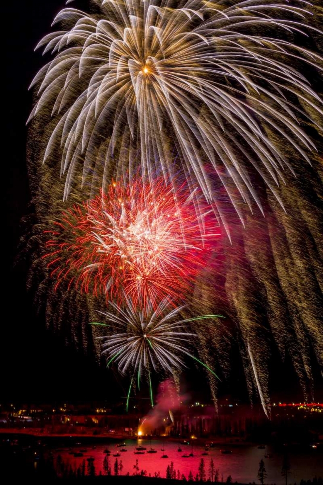 Art Print: Colorado, Frisco Fireworks display on July 4th