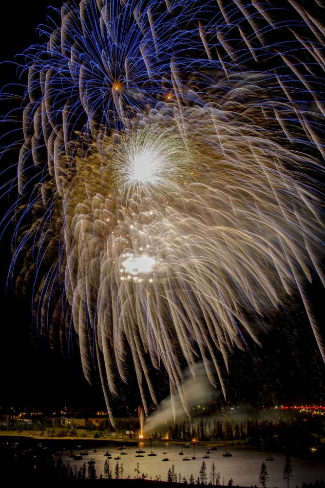 Art Print: Colorado, Frisco Fireworks display on July 4th