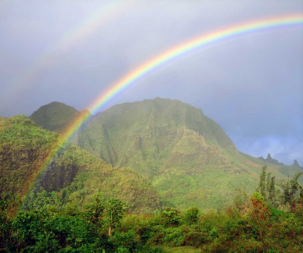 Art Print: USA, Hawaii, Kauai Hawaiian Rainbow
