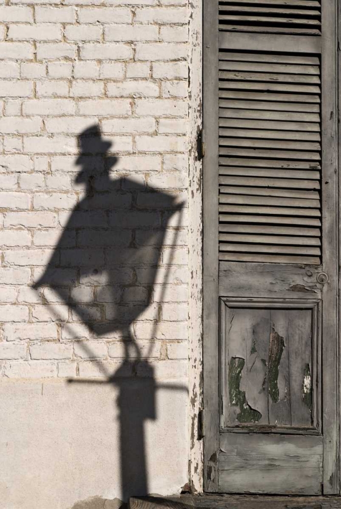 Art Print: Louisiana, New Orleans Street lamps shadow