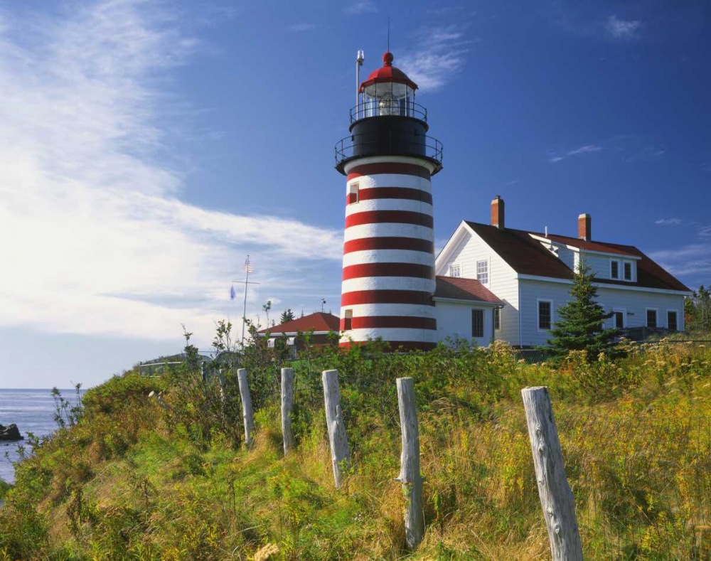 Art Print: ME, Lubec West Quoddy Head Lighthouse