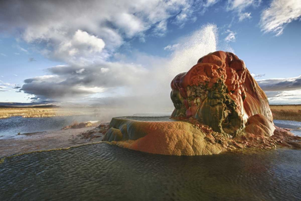 Art Print: Nevada, Gerlach Fly Geyser at sunrise