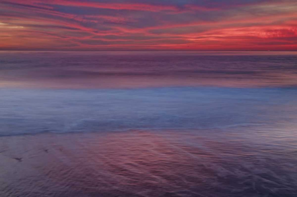 Art Print: New Jersey, Cape May Sunrise on ocean shore