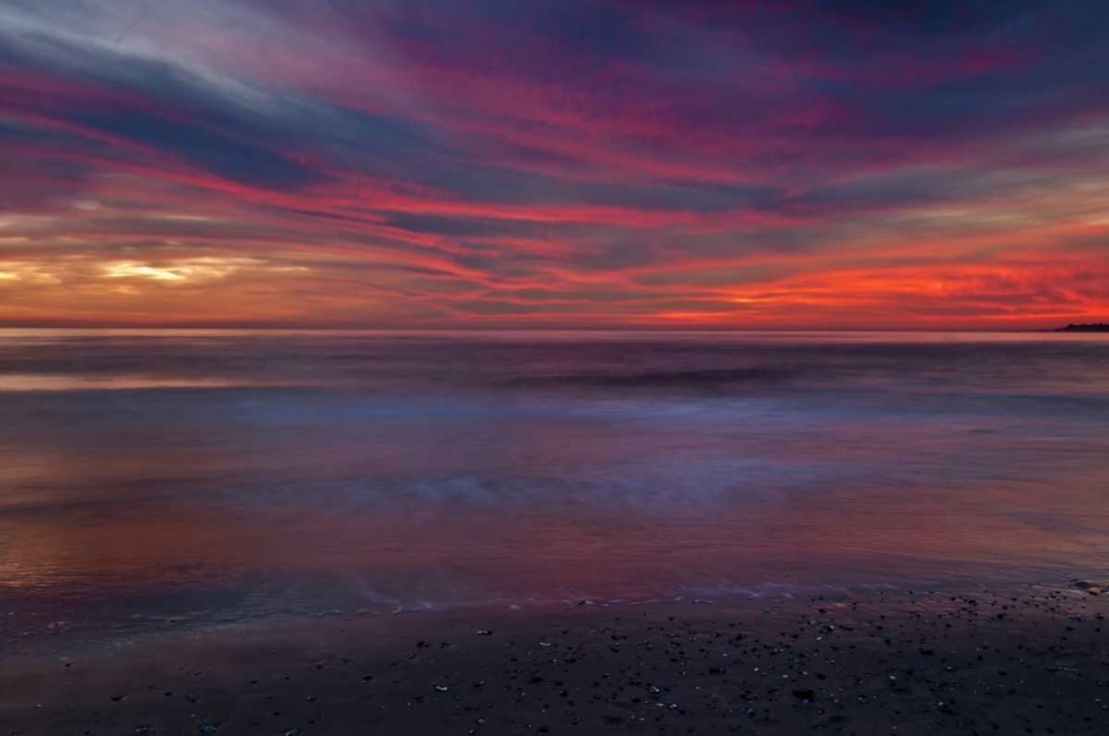 Art Print: New Jersey, Cape May Sunrise on ocean shore