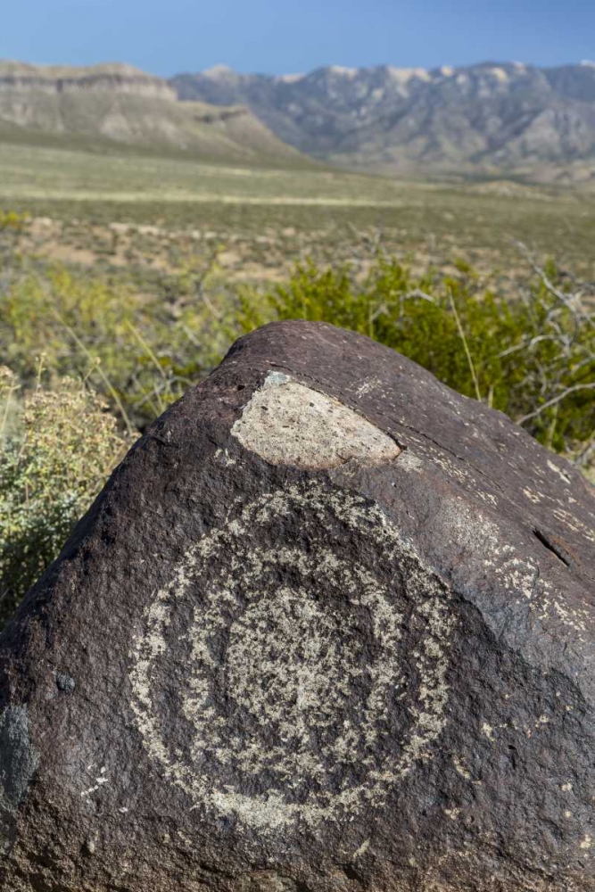 Art Print: New Mexico, Three Rivers, Petroglyph on rock