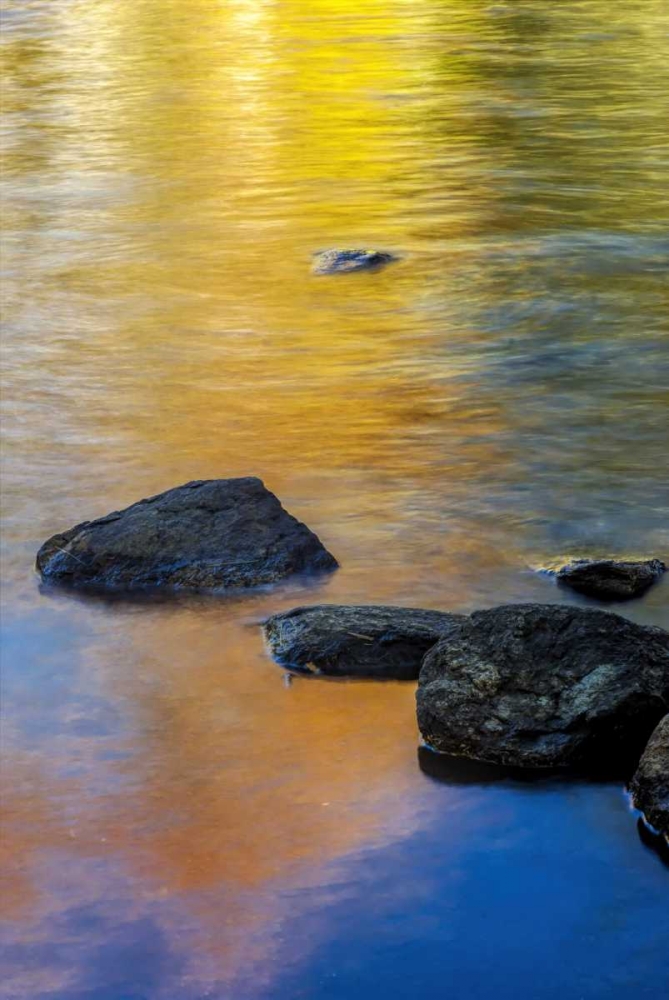 Art Print: NY, Adirondack Mts Autumn at Buttermilk Falls