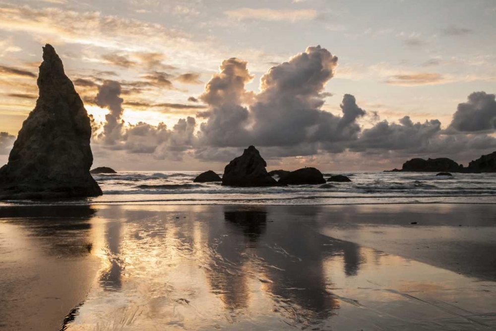 Art Print: USA, Oregon, Bandon Shore scenic