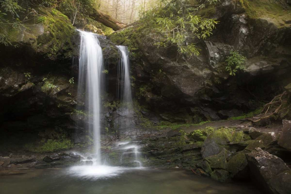 Art Print: Tennessee, Great Smoky Mts Grotto Falls scenic