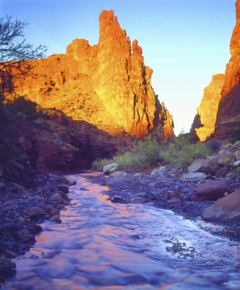 Art Print: USA, Utah, A stream near Fisher Towers