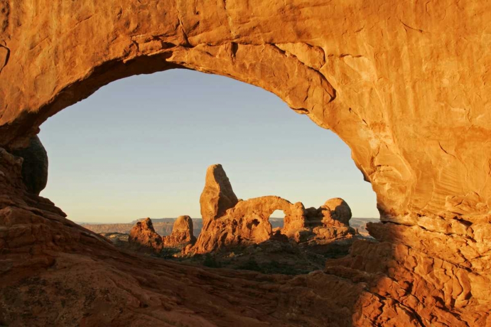 Art Print: UT, Arches NP Turret arch  through North Window