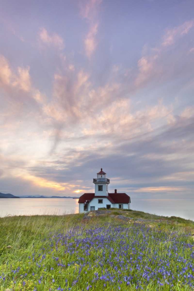 Art Print: Washington Sunset on Patos Island Lighthouse