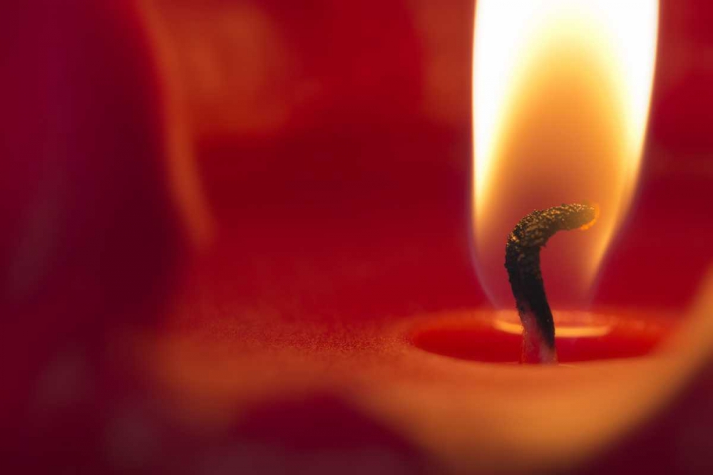 Art Print: Washington, Seabeck Close-up of candle flame