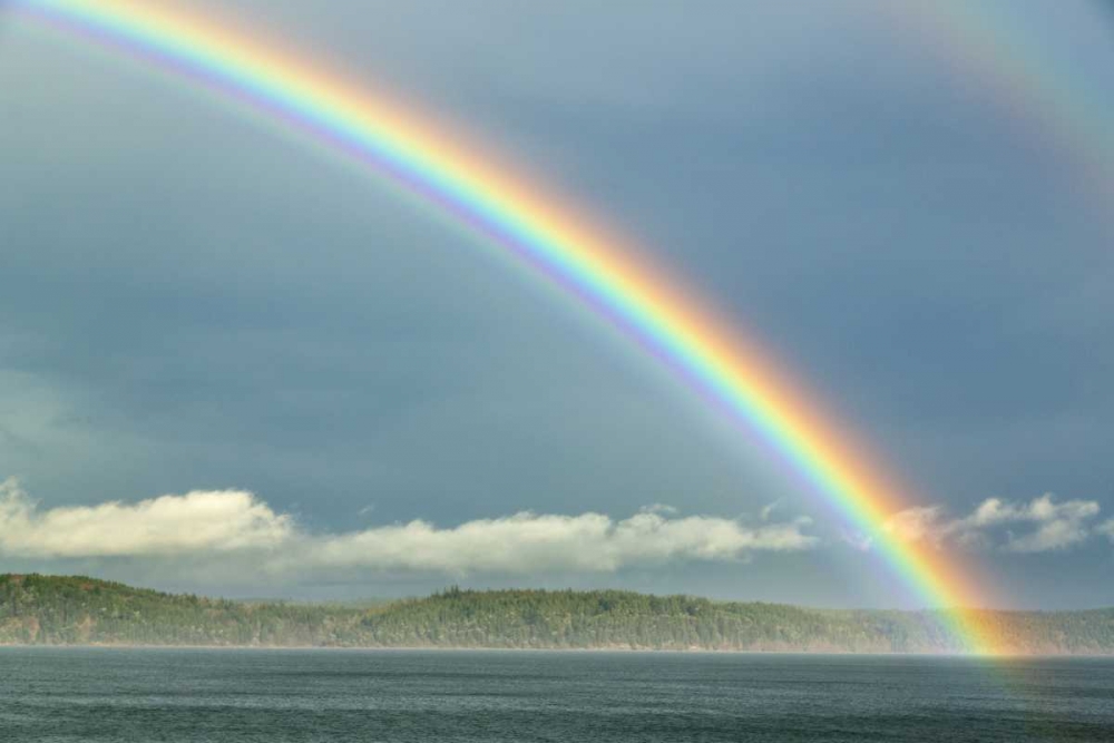 Art Print: Washington, Seabeck Rainbow over Hood Canal