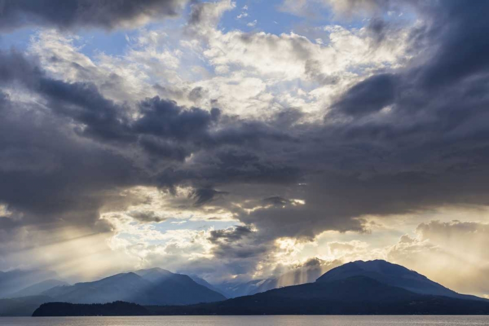Art Print: Washington, Seabeck God rays over Hood Canal