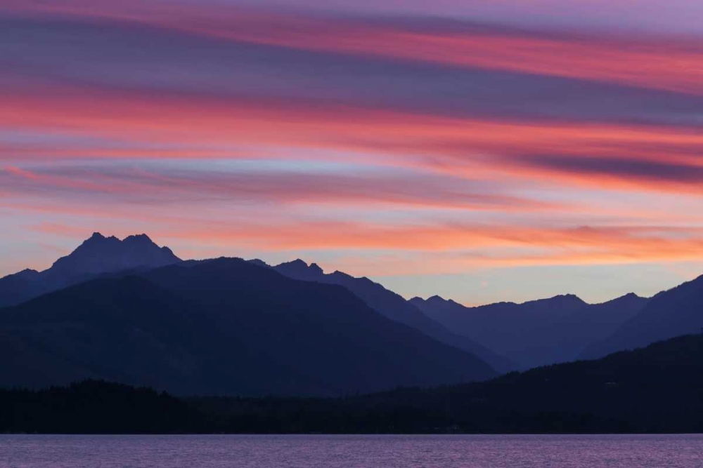 Art Print: WA, Seabeck Olympic Mountains and Hood Canal