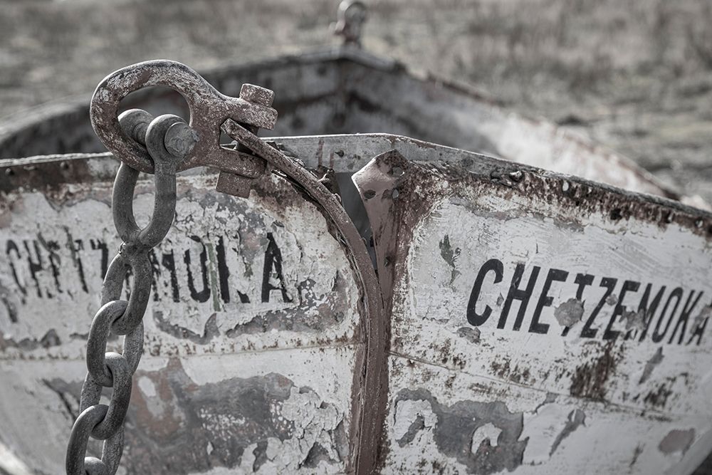 Art Print: Washington State-Port Townsend BandW of boat bow 