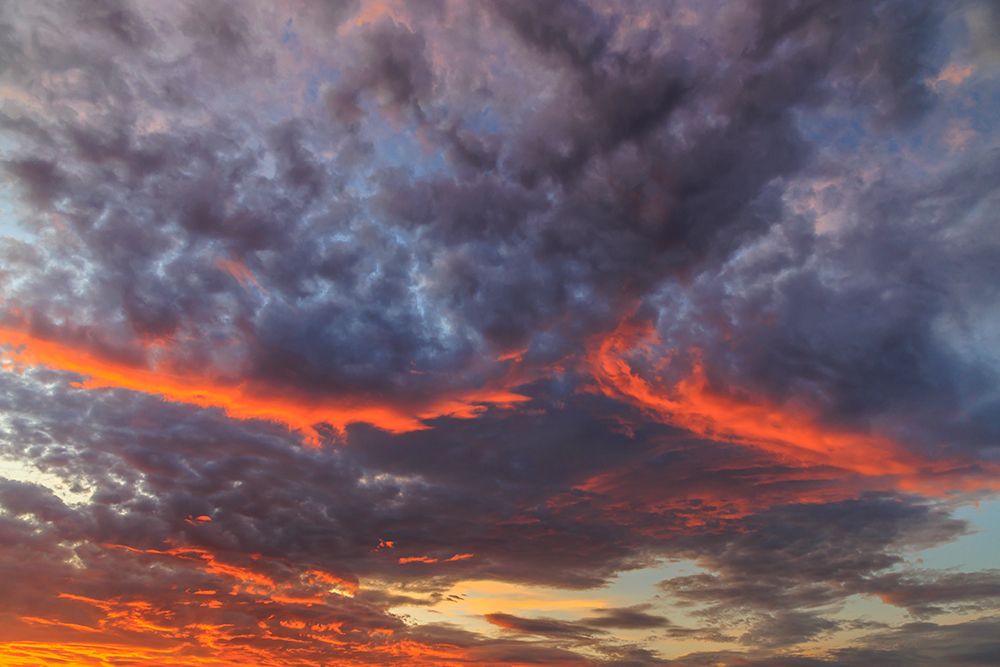 Art Print: USA, Washington State. Vivid sunset clouds.