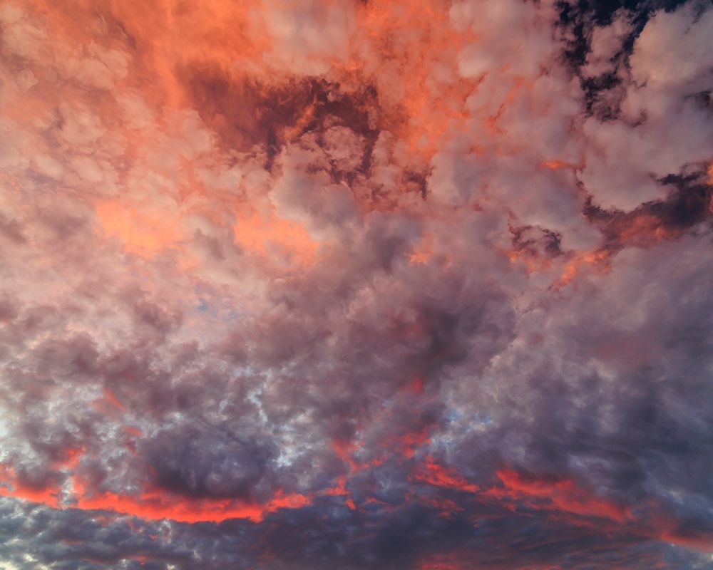 Art Print: USA, Washington State. Vivid sunset clouds.
