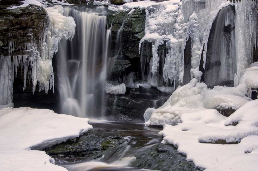 Art Print: West Virginia, Blackwater Falls Frozen waterfall