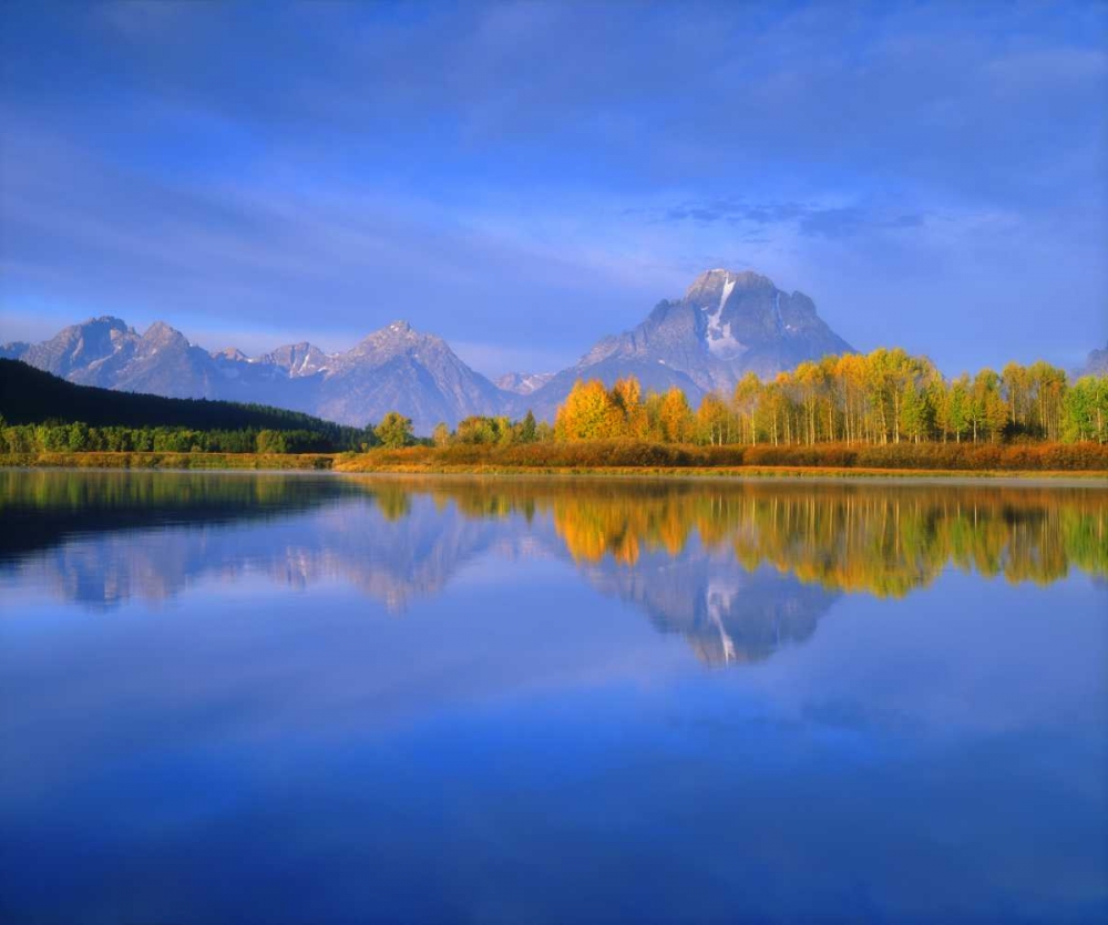 Art Print: WY, Grand Tetons Grand Tetons reflecting autumn